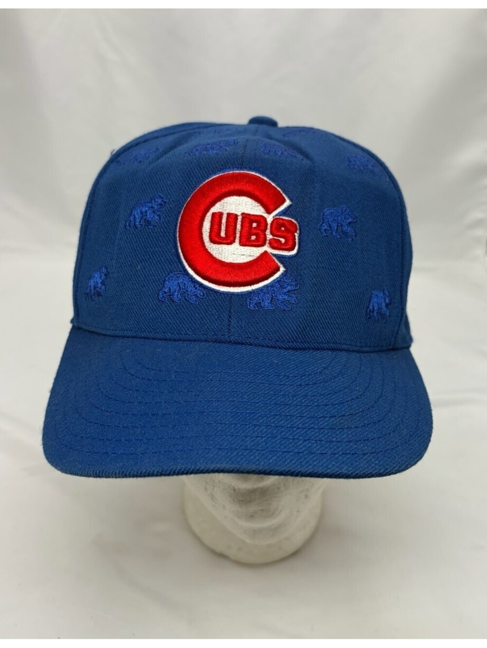 Vintage American Needle Blue Chicago Cubs Hat Strapback Cap 7 3/8